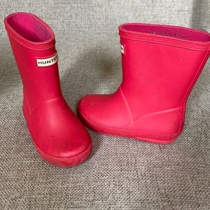 Hunter hot pink boots waterproof
